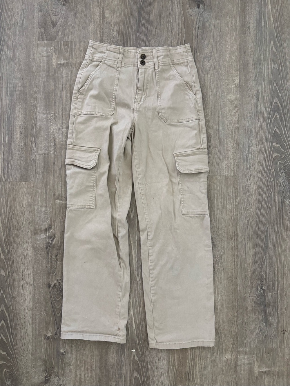 High-Rise Straight Leg Cargo Pants